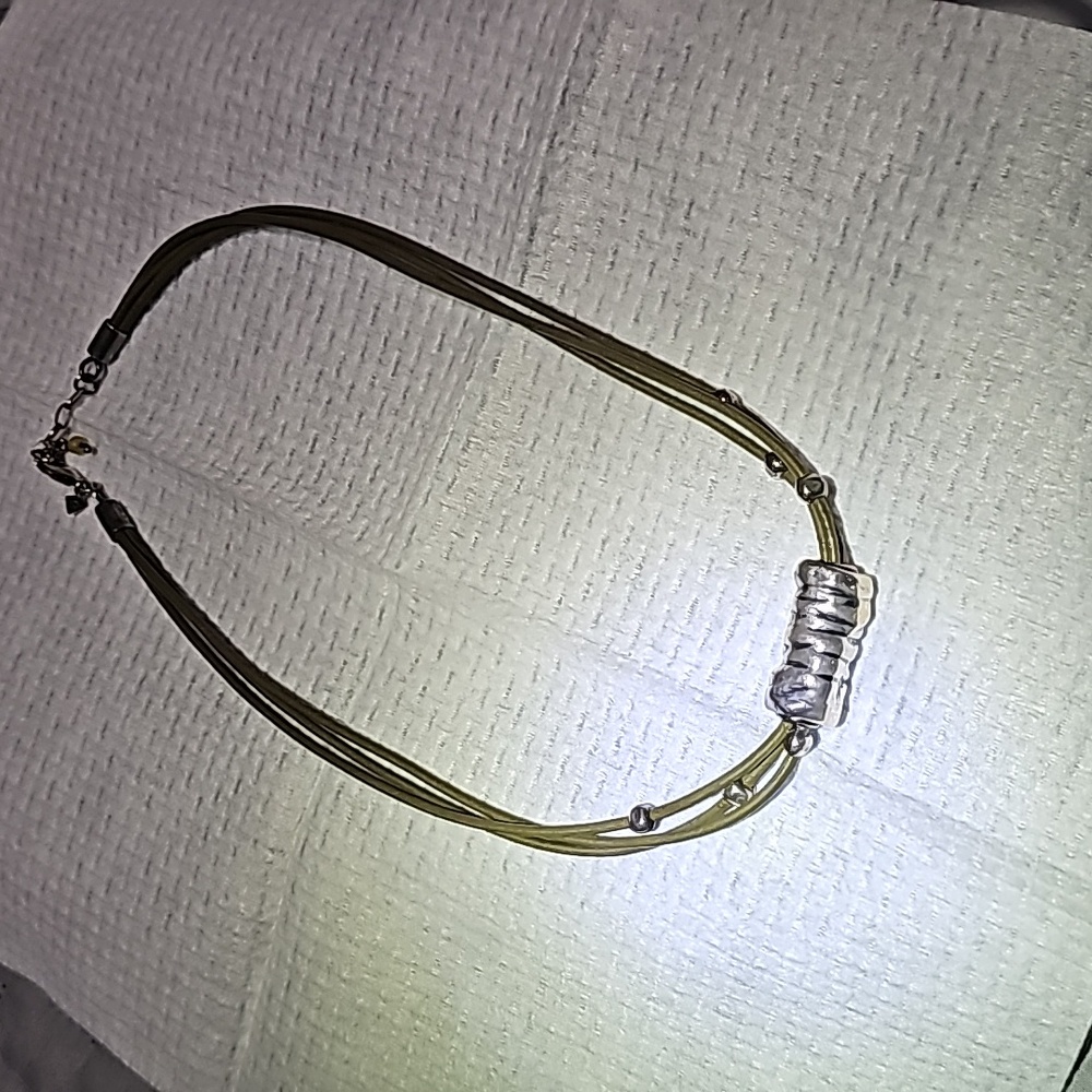 Original Silpada Olive Green Cord Necklace